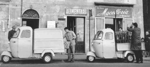 Ape der Transporter fr die Stadt