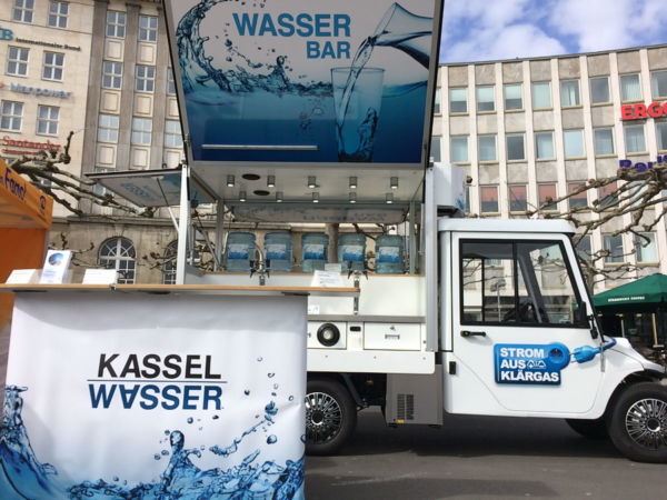 Melex Elektromobil mit Wasserbar von Kassel Wasser