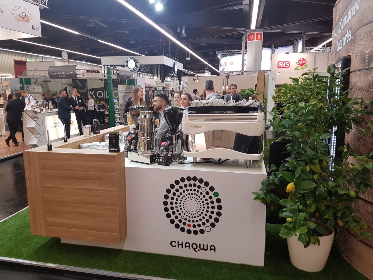 Chaqwa Kaffee Biofach 2018 Messestand Catering und Promotion