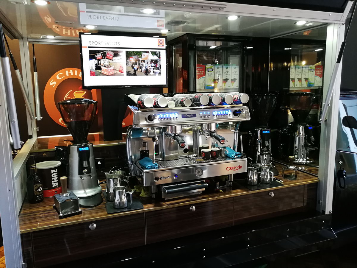 Die Ape1200 Baristamobil auf der Pro Fachhandel 2018 das neue Kaffeemobil die Espressomaschine von Astoria.