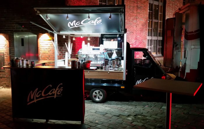 Ape 1200 Espressomobil mit McCafé auf der Red Dot Award Designers’ Night