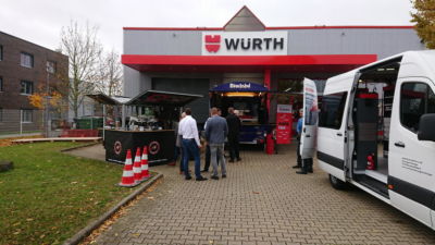 Das Schira Café Ape 1200 Espressomobil bei Würth in Kassel