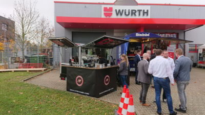 Das Schira Café Ape 1200 Espressomobil bei Würth in Kassel