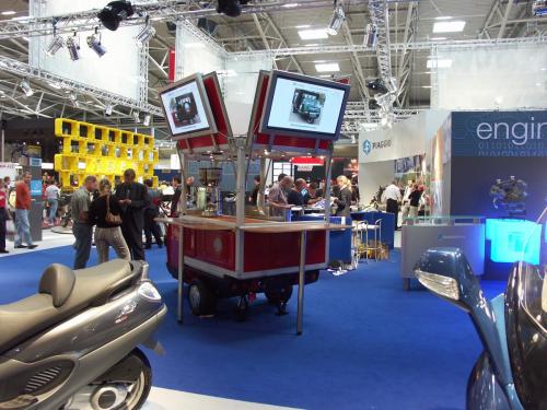 Die Intermot in München mit der Ape750 Café , das Espressomobil.