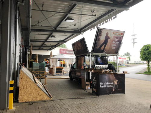 Peugeot Expert Kaffeemobil auf der Hornbach Promotion 2019 - Schira Café